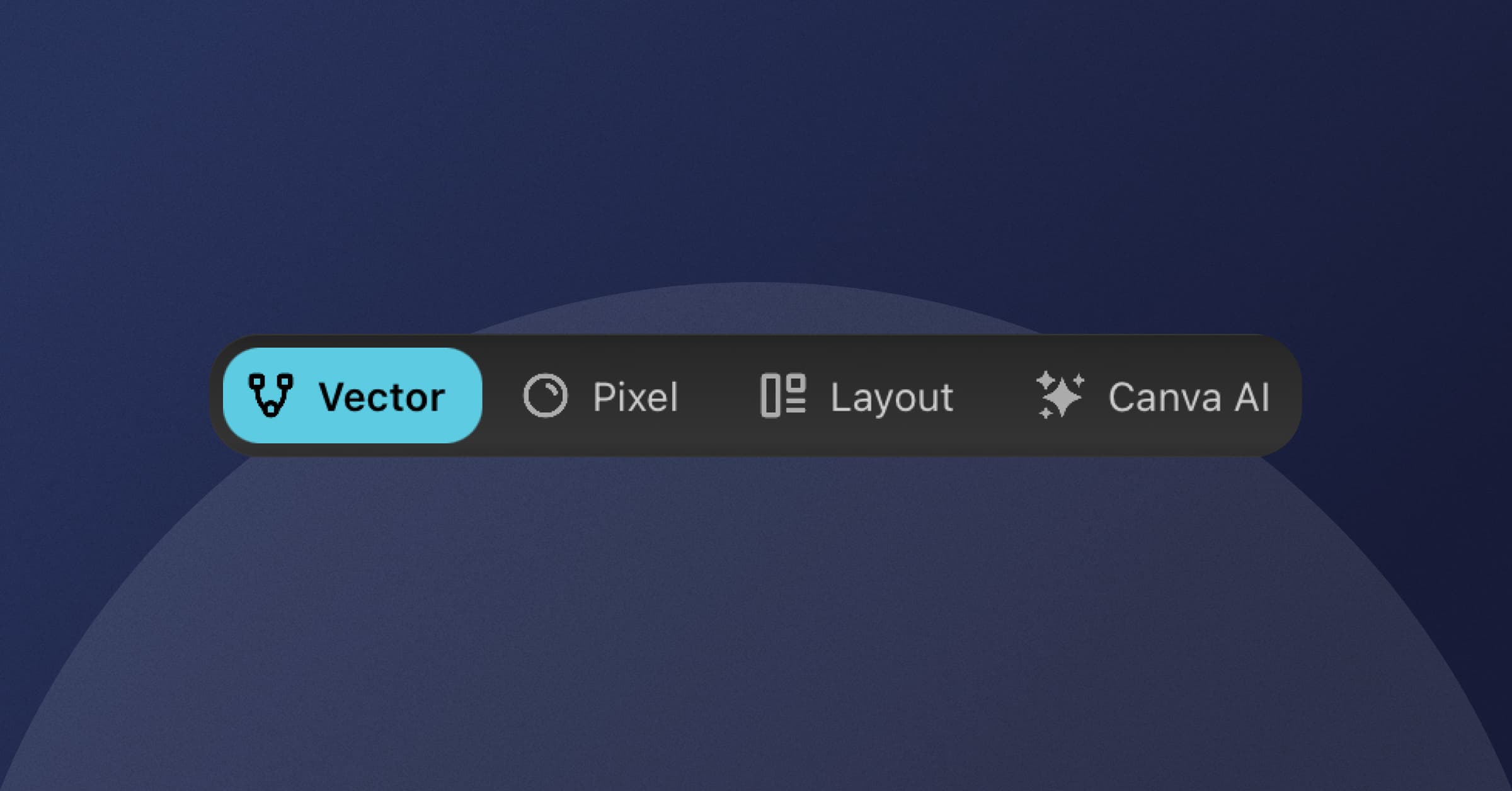 De switch waarmee je wisselt tussen applicatie