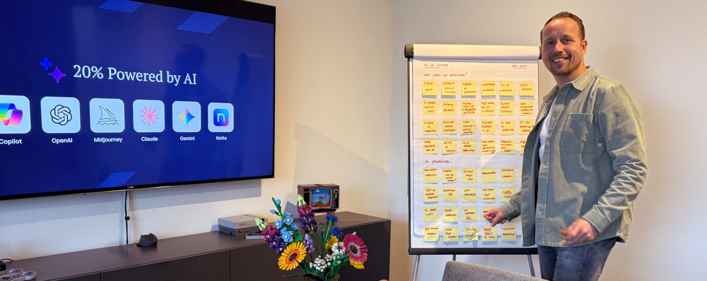 Meeting ruimte met Steven voor flip-over board.